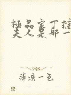 极品家丁推倒萧夫人是哪一章