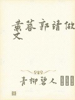 黄蓉郭靖做爰h文封面