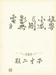 电影《小姐诱心》无删减粤语版封面