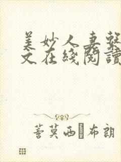 美妙人妻系列全文在线阅读