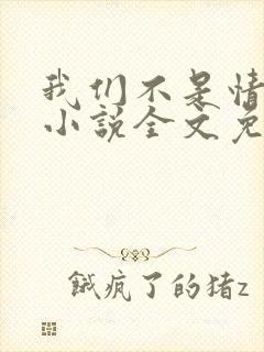 我们不是情敌吗小说全文免费阅读