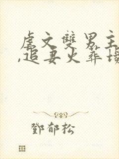 虐文双男主推荐,追妻火葬场