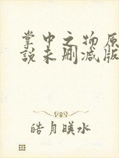 掌中之物原著小说未删减版