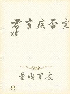 君有疾否完本txt