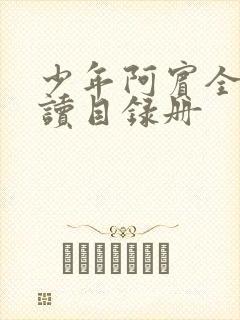 少年阿宾全文阅读目录册封面