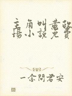 主角叫黄政的官场小说免费阅读