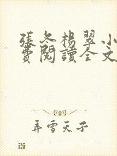 张冬杨翠小说免费阅读全文最新章节