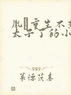 胤礽重生不想当太子了的小说封面