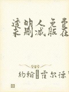 透明人免费完整未删减版在线观看