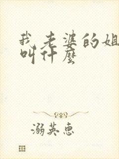 我老婆的姐姐我叫什么