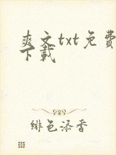 爽文txt免费下载