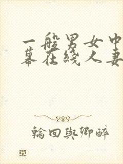 一般男女中文字幕在线人妻av