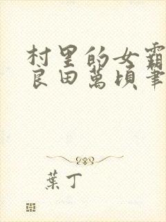村里的女霸王她良田万顷笔趣阁