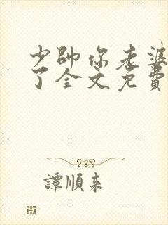 少帅你老婆又跑了全文免费阅读小说