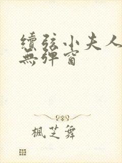 续弦小夫人小说无弹窗