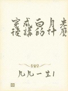 穿成白月光替身后讲的什么