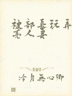 被部长玩弄的漂亮人妻