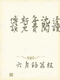 傅斯年沈清欢小说免费阅读