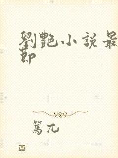 刘艳小说最新章节