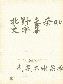 北野未奈av中文字幕封面