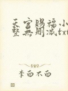 天官赐福小说完整无删减txt下载封面