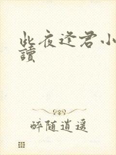 此夜逢君小说阅读封面