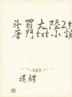 斗罗大陆2绝世唐门txt小说封面