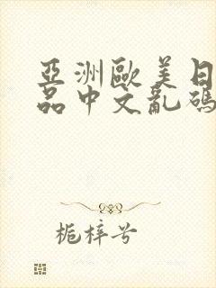 亚洲欧美日韩精品中文乱码