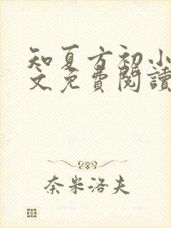 知夏方初小说全文免费阅读最新章节封面