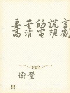 妻子的谎言免费高清电视剧封面