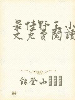 最佳野王小说全文免费阅读