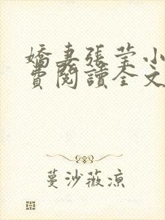 娇妻张莹小说免费阅读全文