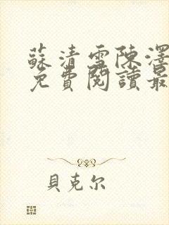 苏清雪陈泽小说免费阅读最新章节封面