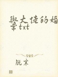 与大佬的婚后日常txt封面