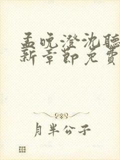 孟晚澄沈听澜最新章节免费阅读