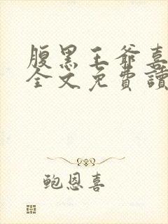 腹黑王爷喜当爹全文免费读