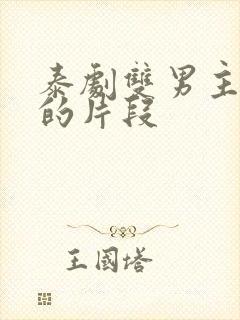 泰剧双男主亲吻的片段