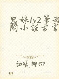 兄妹1v2笔趣阁小说古言