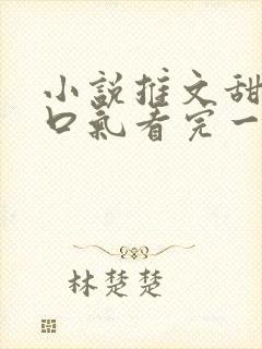 小说推文甜文一口气看完一更到底