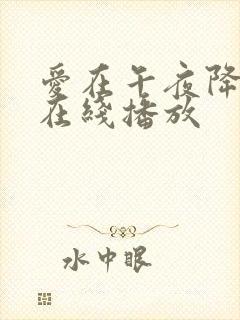 爱在午夜降临前在线播放