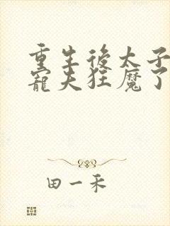 重生后太子妃成宠夫狂魔了完整版