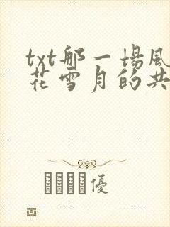 txt那一场风花雪月的共谋