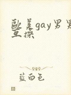 欧美gay男男互操