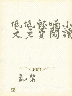 低低轻喃小说全文免费阅读笔趣阁封面