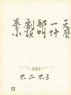 台剧那一天原著小说叫什么