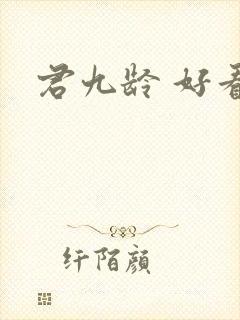 君九龄 好看吗封面