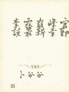 李霖巅峰官场小说最新章节更新封面