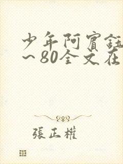 少年阿宾钰慧1～80全文在