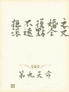 拒不复婚之前夫滚远点全文免费阅读小说封面