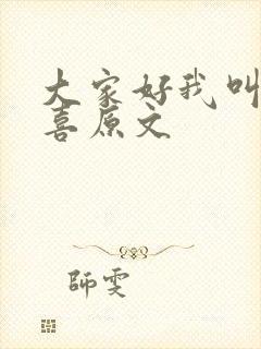 大家好我叫林小喜原文封面